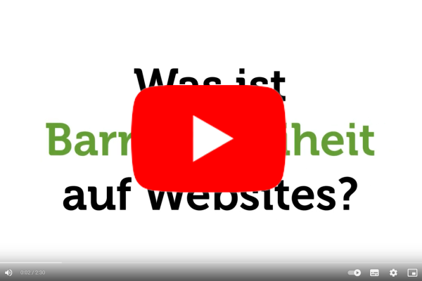 Screenshot Erklärvideo Barrierefreiheit auf Websites