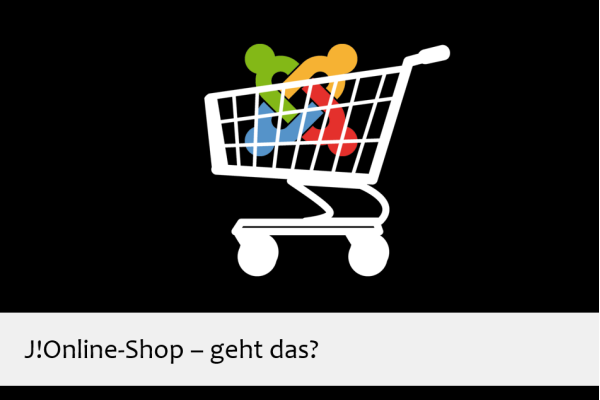 Joomla Online-Shop Symbol mit Titel