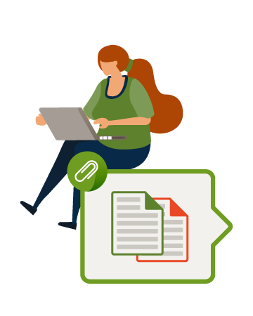 Eine Frau, mit einem Laptop als Synonym für Joomla Wartung und Support